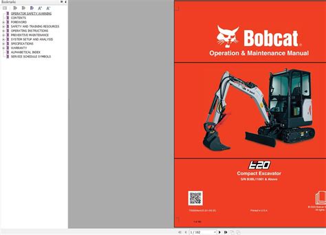 bobcat e20 excavator|bobcat e20 manual pdf.